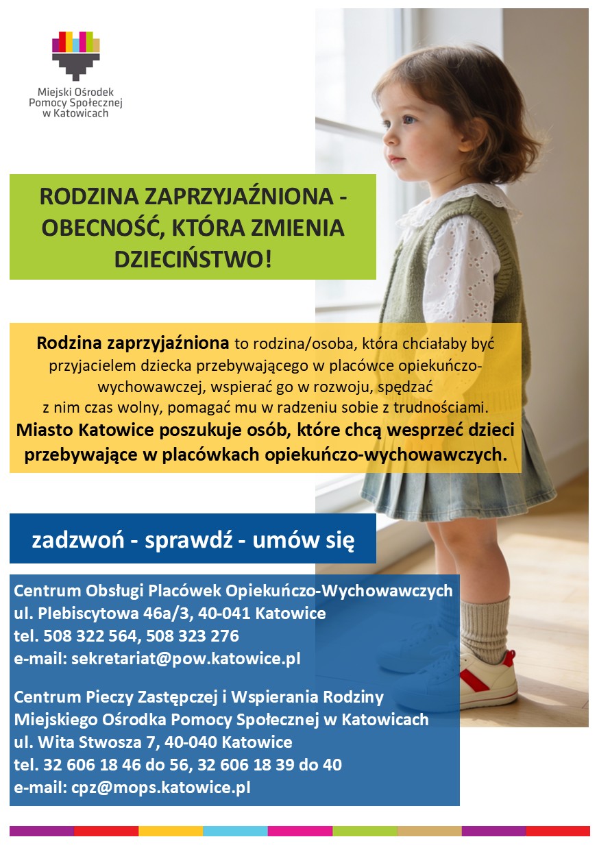 Ulotka informująca o poszukiwaniu rodzin zaprzyjaźnionych